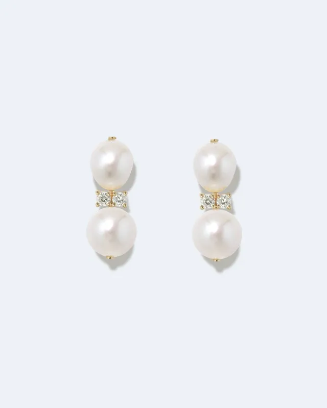Completedworks Time Waits for No One boucles d'oreilles perles vermeil