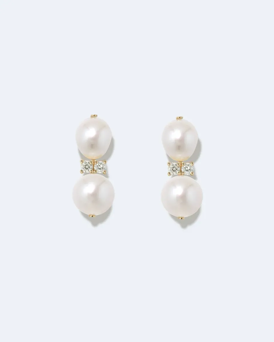 Completedworks Time Waits for No One boucles d'oreilles perles vermeil
