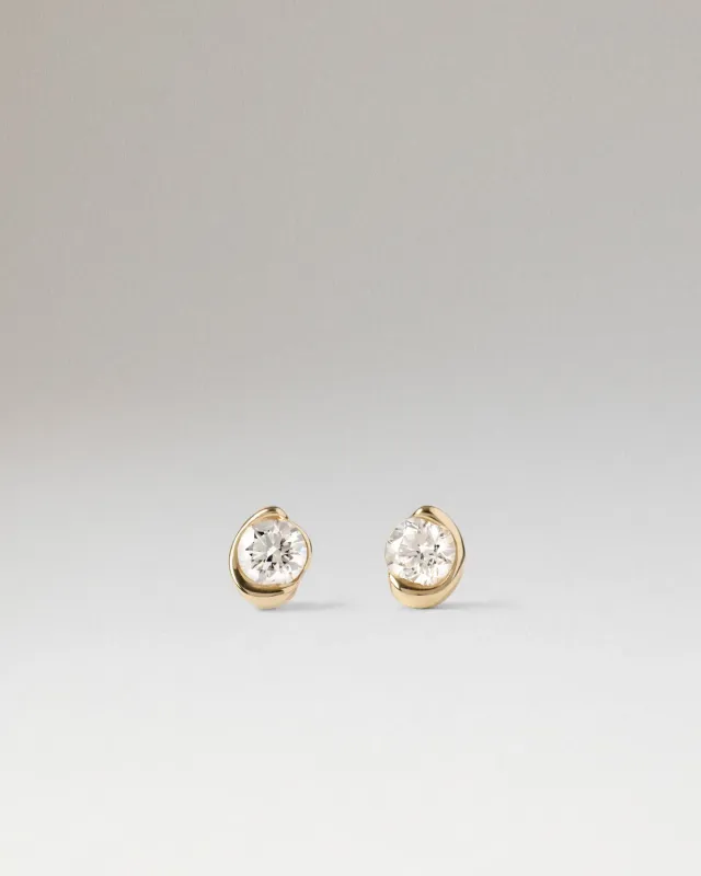 PDPAOLA Delia clous oreilles diamants or jaune
