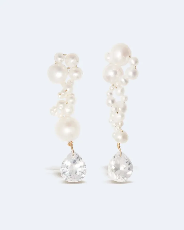 Completedworks Past Future boucles perle zirconia dorées