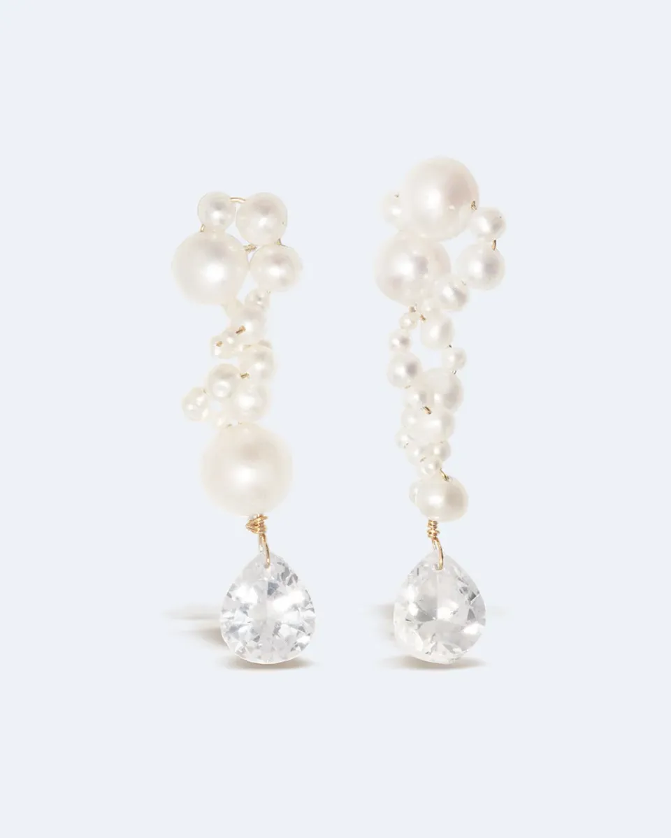 Completedworks Past Future boucles perle zirconia dorées