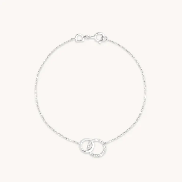 Astrid & Miyu Orbit Topaz bracelet or blanc topaze