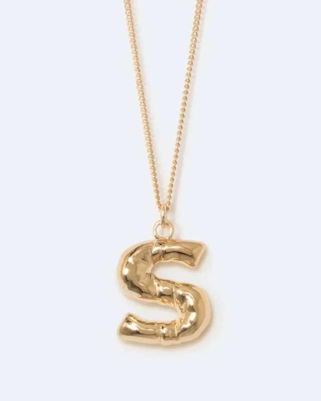 Completedworks Classicworks S collier lettre S plaqué or