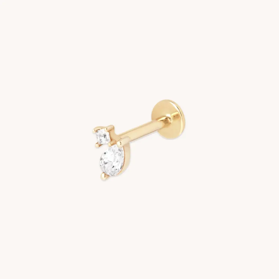 Astrid & Miyu Diamond Double Gem piercing or massif
