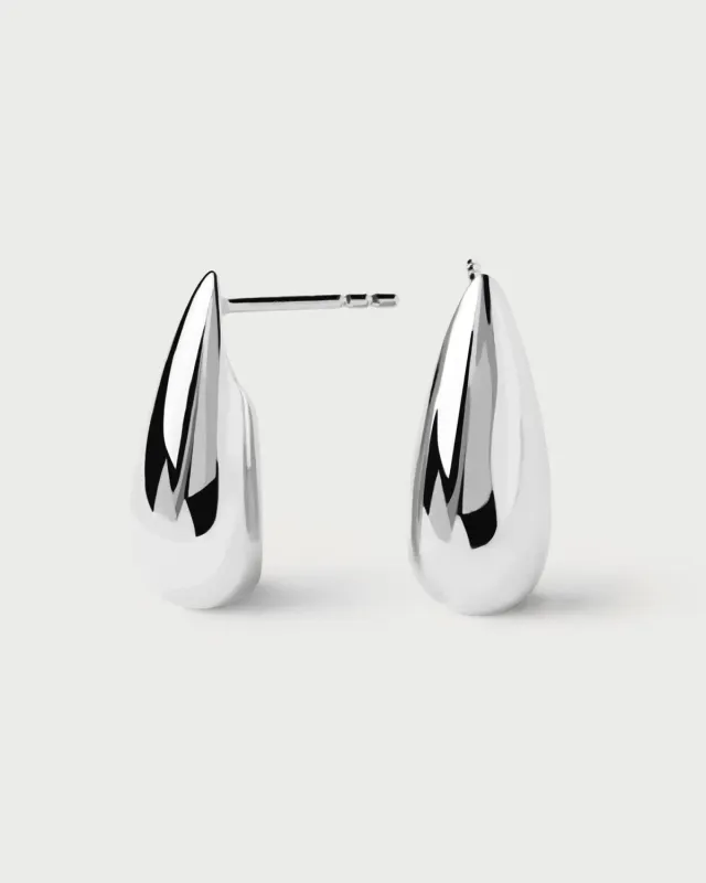 PDPAOLA Sugar Large boucles d’oreilles argent