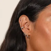 Astrid & Miyu Moon Piercing Stud piercing or blanc massif lune