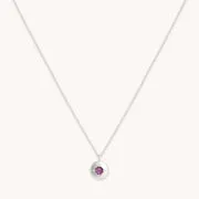 Astrid & Miyu February Amethyst boucles d'oreilles or blanc