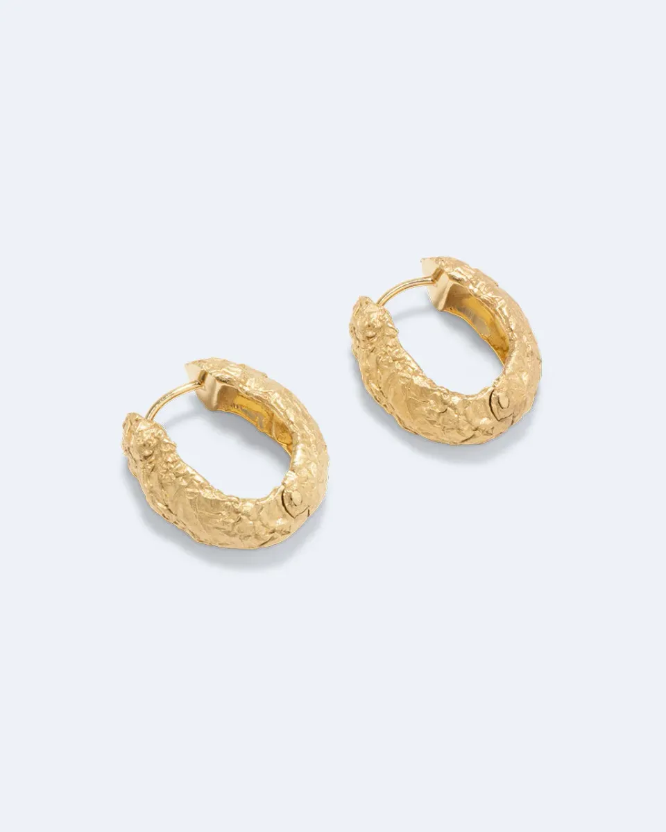 Completedworks Cave Treasure boucles vermeil or jaune