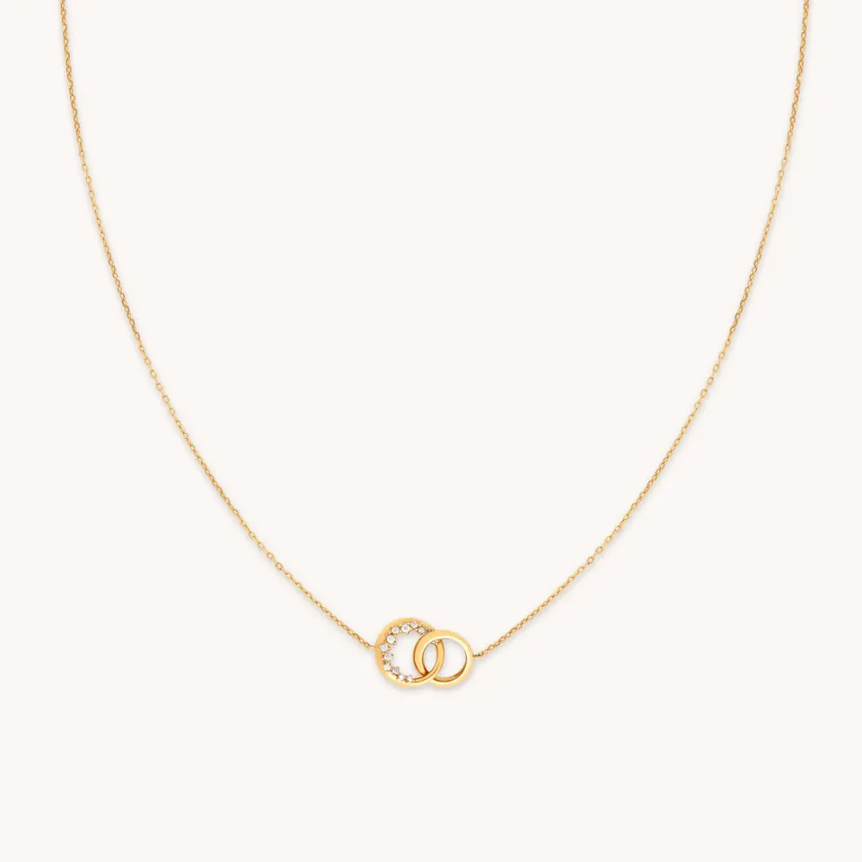 Astrid & Miyu Orbit Crystal Pendant collier or cristal