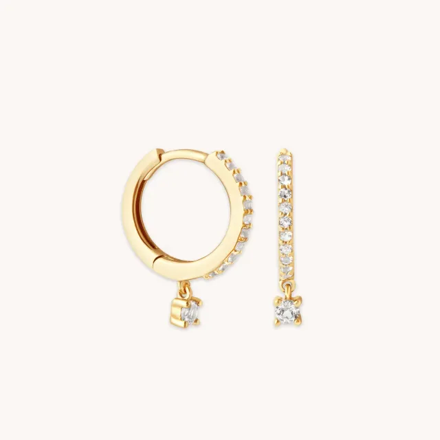 Astrid & Miyu Topaz Charm créoles topaze or massif