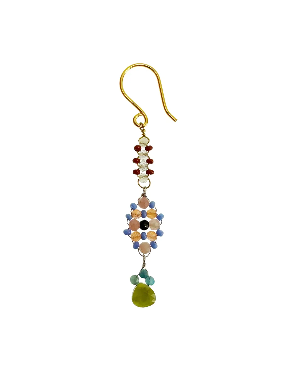 Le Fourbi de Capucine N40 boucles quartz préhnite 5 cm