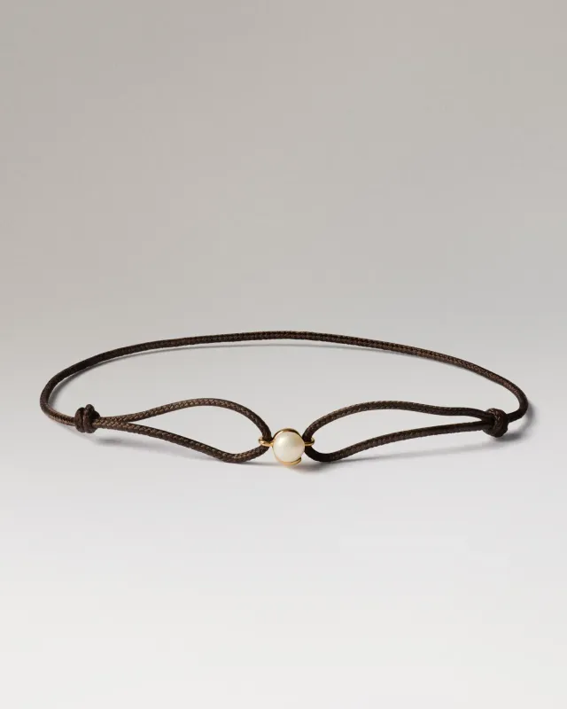 PDPAOLA Orion bracelet cordon perle blanche 6 mm