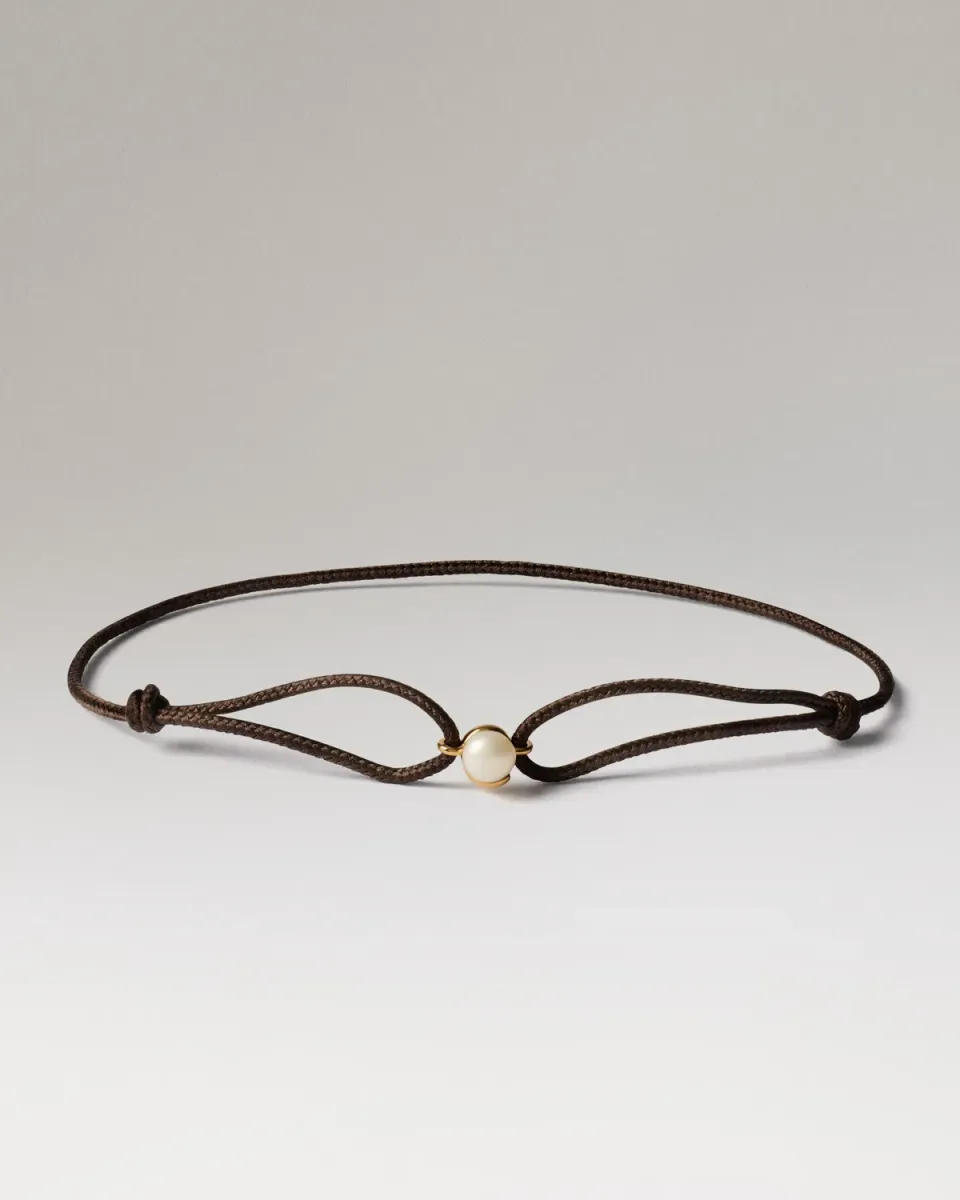 PDPAOLA Orion bracelet cordon perle blanche 6 mm