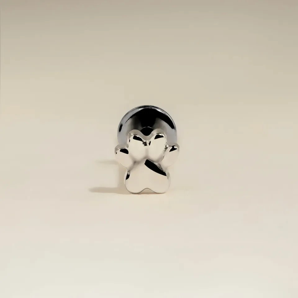 Astrid & Miyu Paw clou piercing titane patte platine