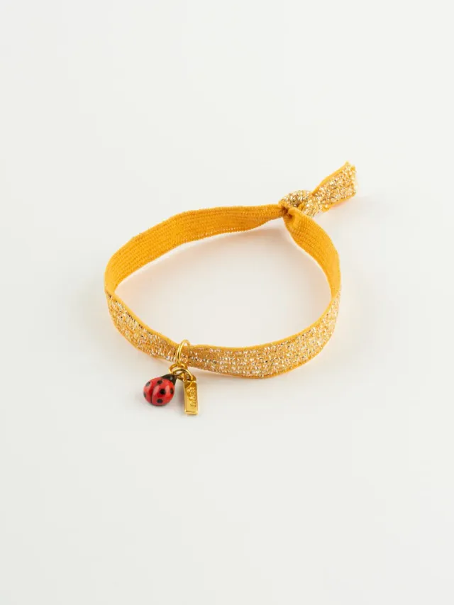 Nach Bijoux twistband bracelet orange coccinelle élastique