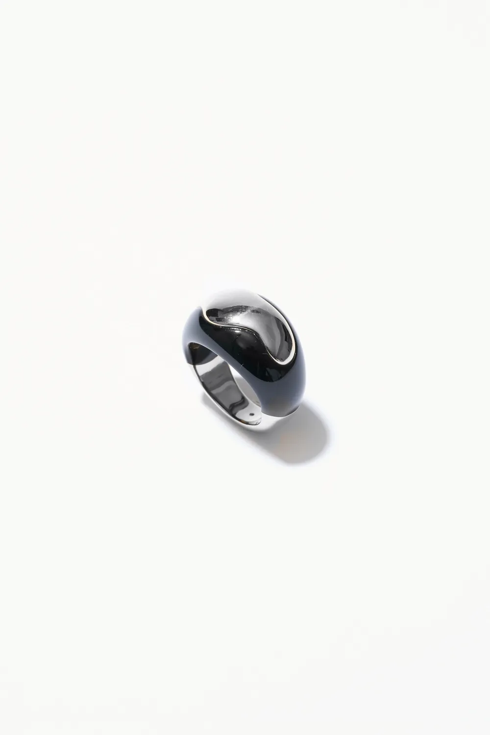 Philippe Ferrandis Waves vague fine bague résine doré noir