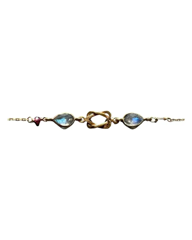Le Fourbi de Capucine BF22 bracelet laiton doré labradorite