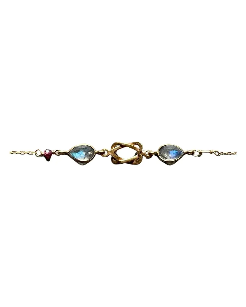 Le Fourbi de Capucine BF22 bracelet laiton doré labradorite
