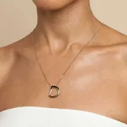 Astrid & Miyu Initial Bold D collier pendentif doré initiale