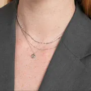 Astrid & Miyu Birthstone collier or blanc péridot août