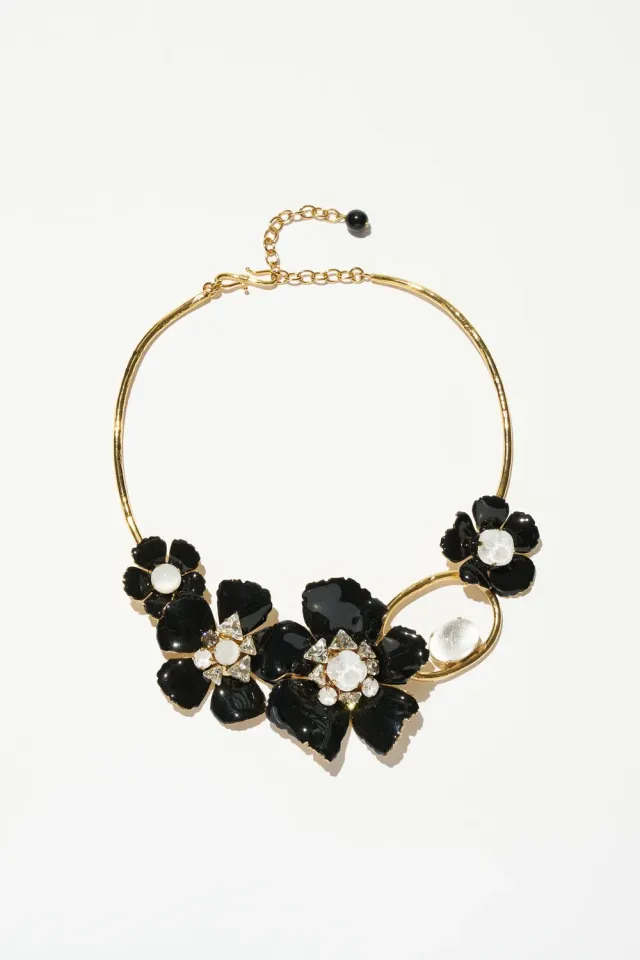 Philippe Ferrandis Black Blossom collier fleurs sombres