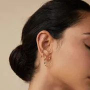 Astrid & Miyu Twist Large Hoops créoles or massif torsadé