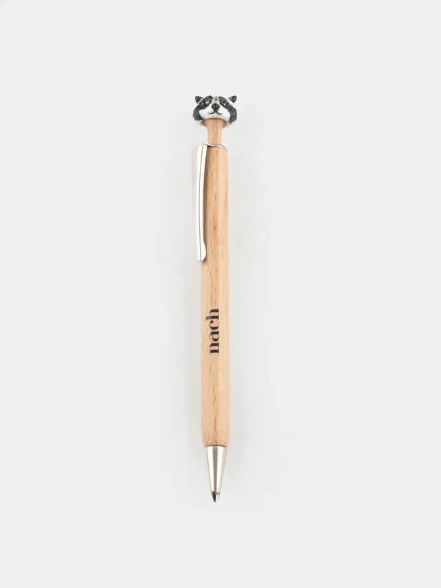 Nach Bijoux Pedro stylo raton laveur bois hêtre bleu