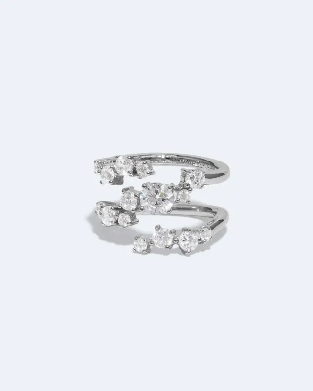 Completedworks Time Is Layered In Ice bague argent zirconia