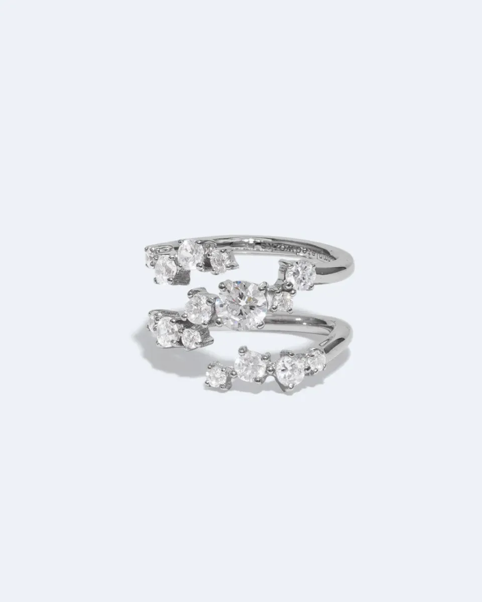 Completedworks Time Is Layered In Ice bague argent zirconia