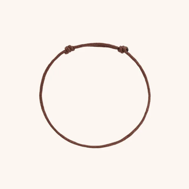 Astrid & Miyu Story Strand bracelet marron tressé