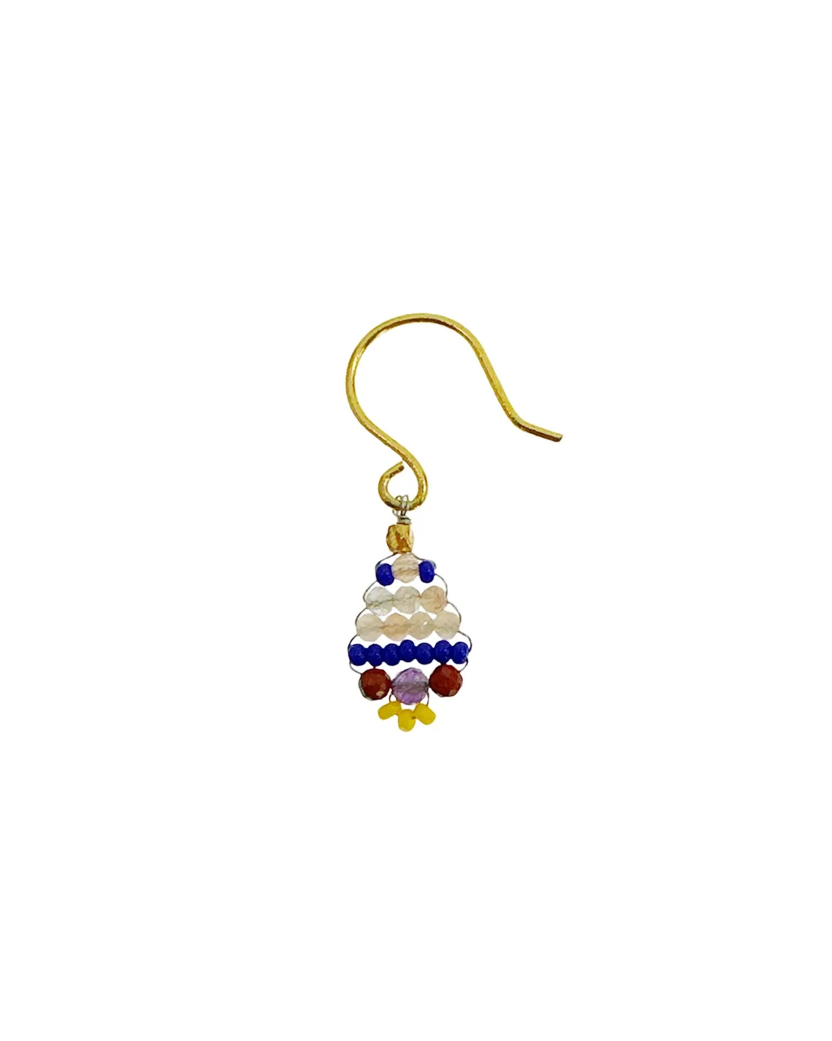 Le Fourbi de Capucine Z24 boucles d'oreilles laiton doré améthyste