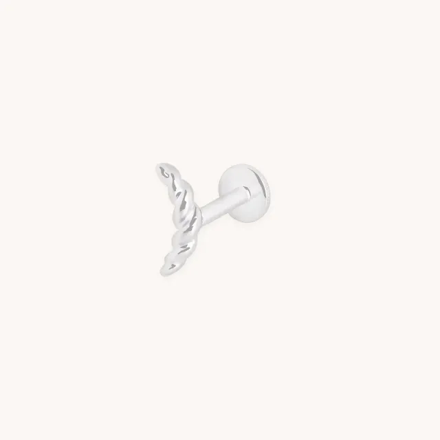 Astrid & Miyu Twisted Rope piercing or blanc massif