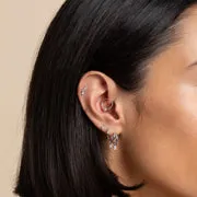 Astrid & Miyu Cluster Topaz piercing daith or blanc massif