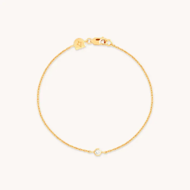Astrid & Miyu Essential Crystal bracelet breloque doré