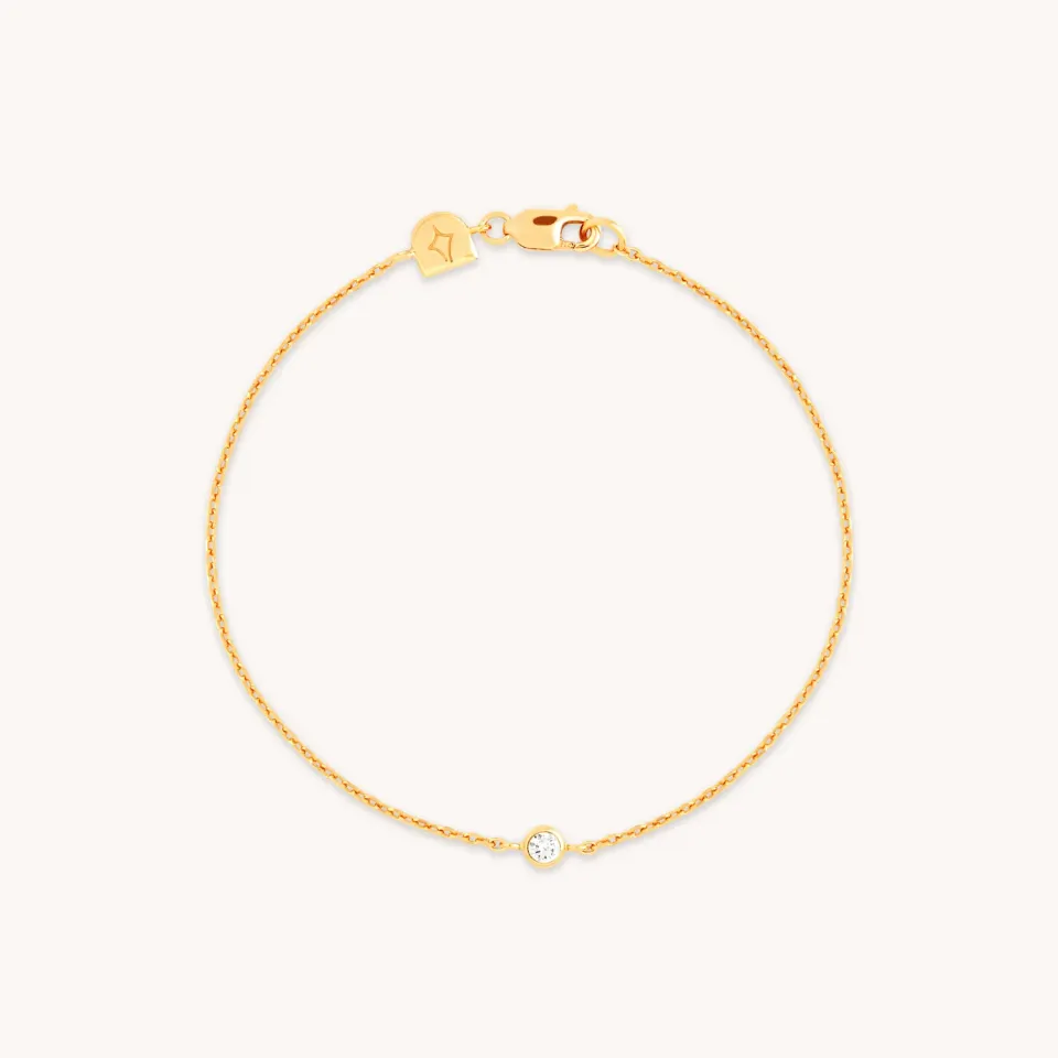 Astrid & Miyu Essential Crystal bracelet breloque doré