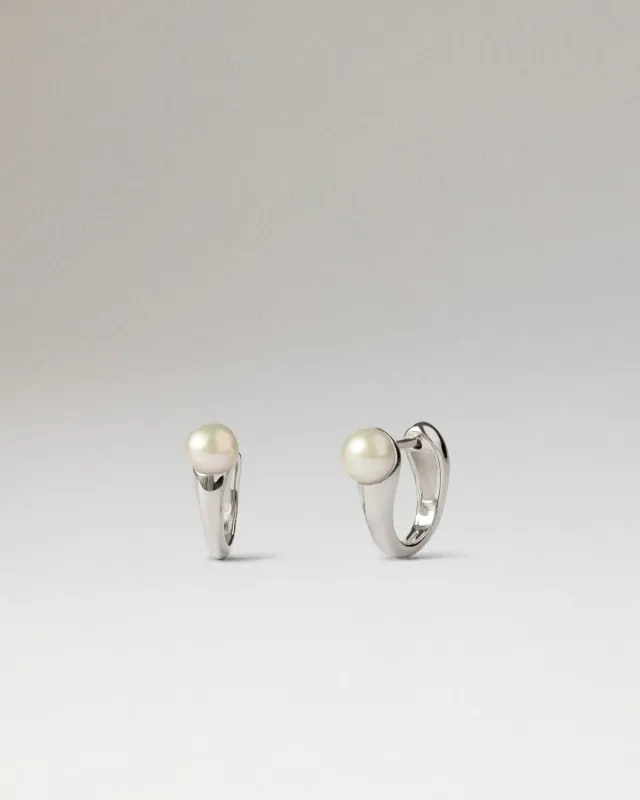 PDPAOLA La Perla Ondine créoles perle 13 mm