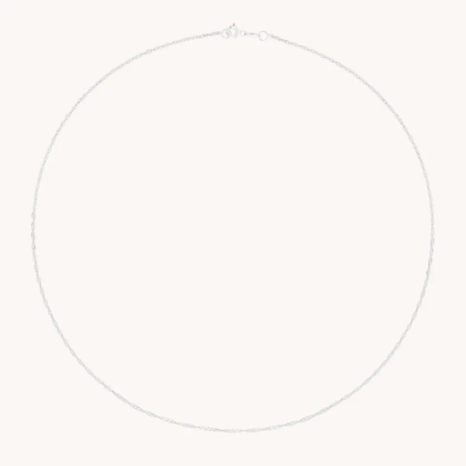 Astrid & Miyu Bold Astrid Chain collier or blanc massif