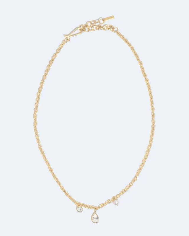 Completedworks Catch Of The Day collier vermeil perles zirconia