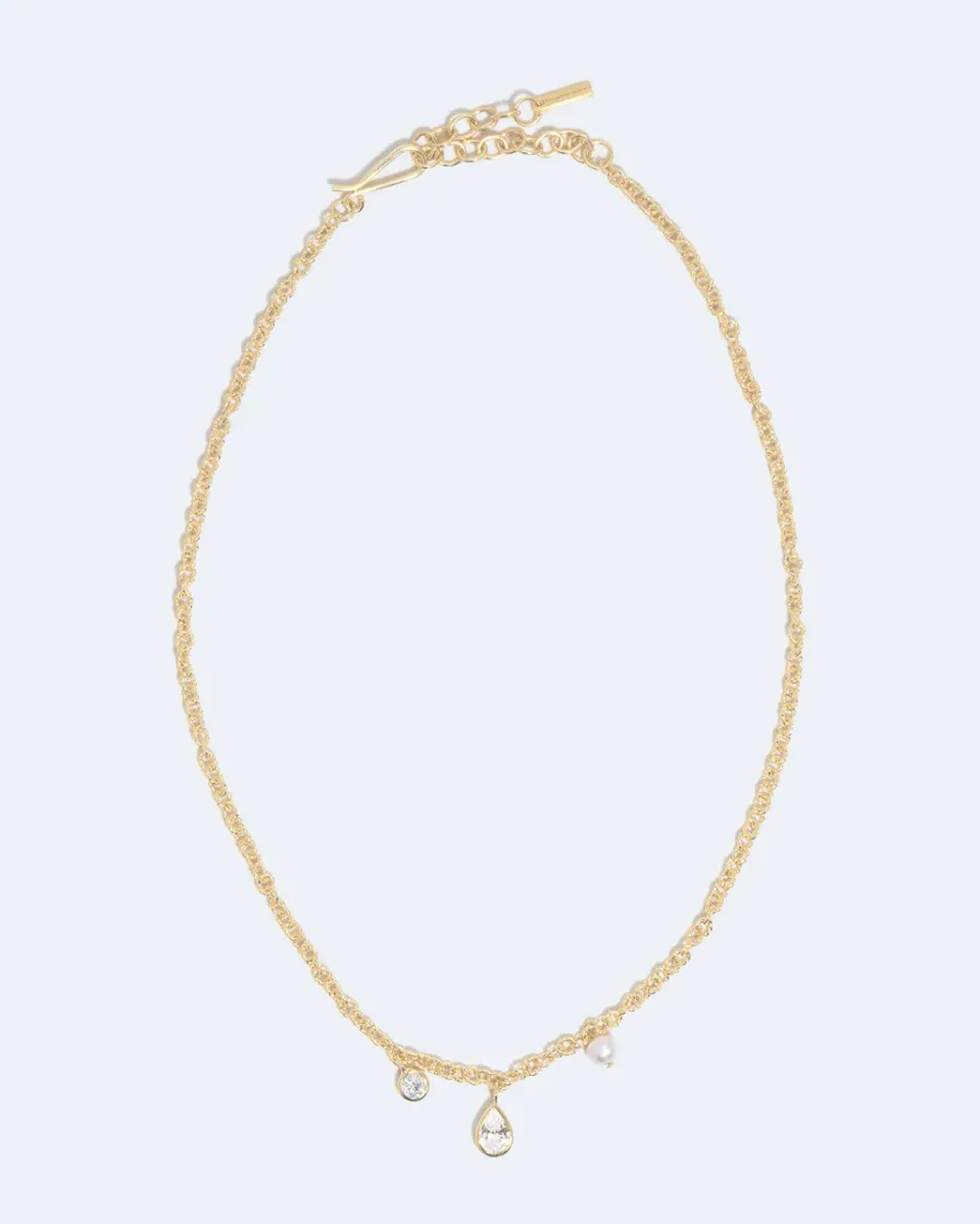 Completedworks Catch Of The Day collier vermeil perles zirconia