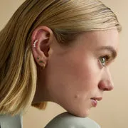Astrid & Miyu Green Titanium piercing stud doré vert