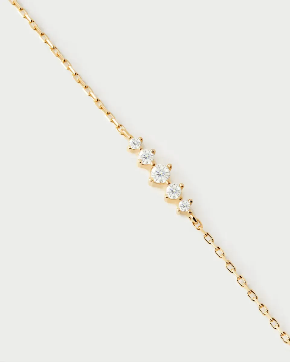 PDPAOLA Estela bracelet doré zirconia 15-18 cm