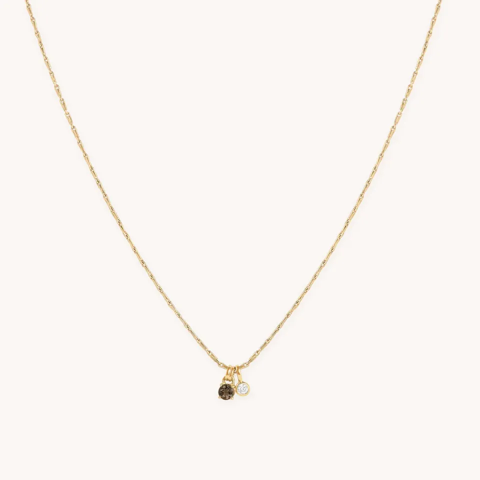 Astrid & Miyu Diamond Quartz collier or pendentif