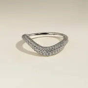 Astrid & Miyu Wave Ring bague argent effet vague