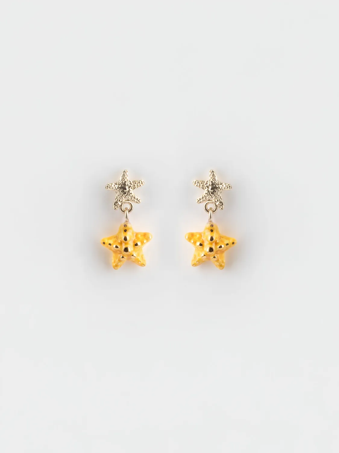 Nach Bijoux étoile de mer boucles pendantes jaune
