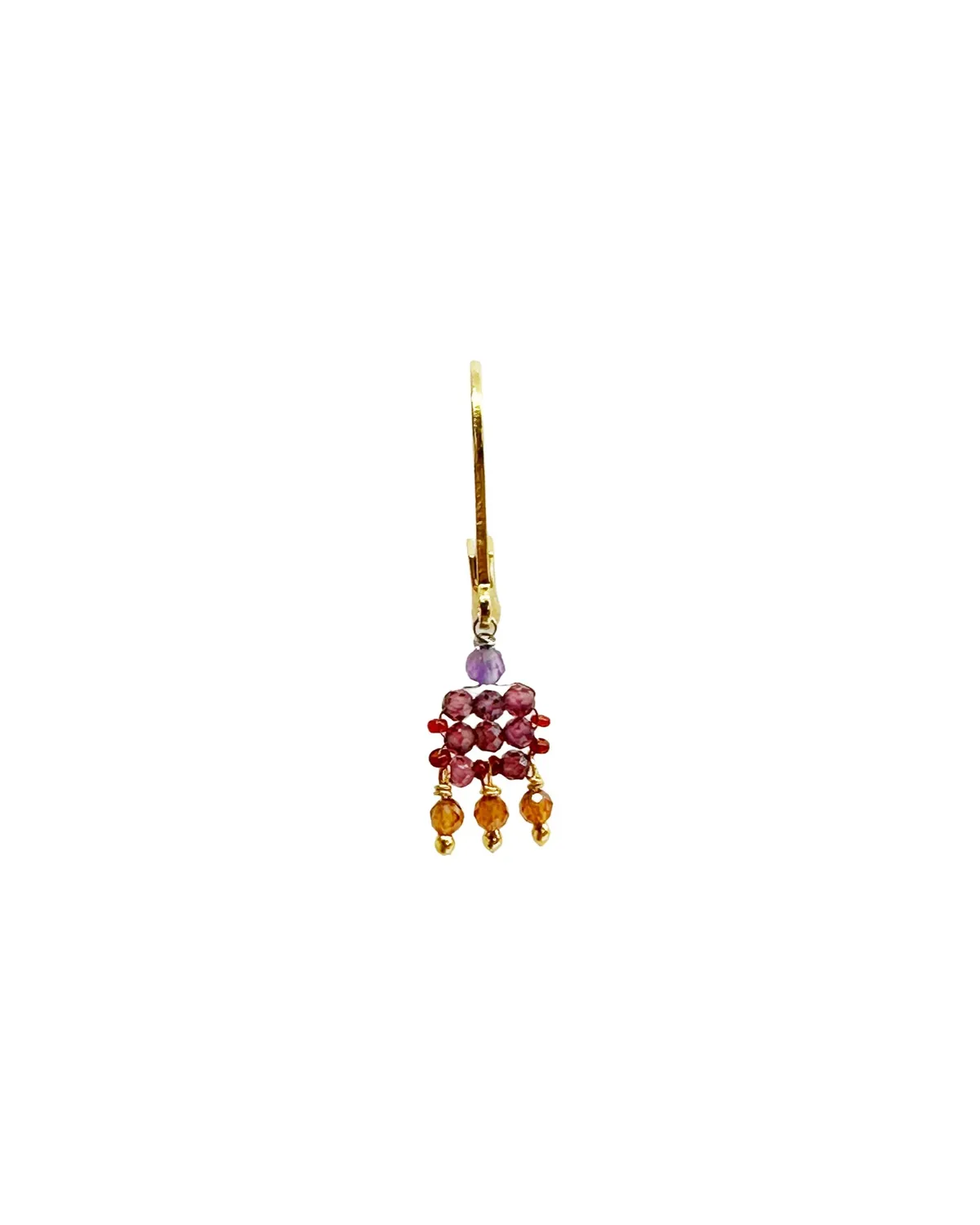 Le Fourbi de Capucine Z21 boucles grenat 3 cm