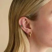 Astrid & Miyu Green Marquise Fan piercing titane doré