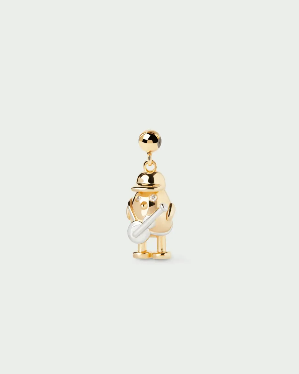 PDPAOLA Guitariste charm plaqué zircon blanc 12 mm