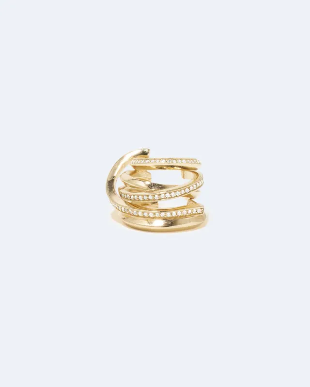 Completedworks Stratum III ear cuff vermeil topaze blanche