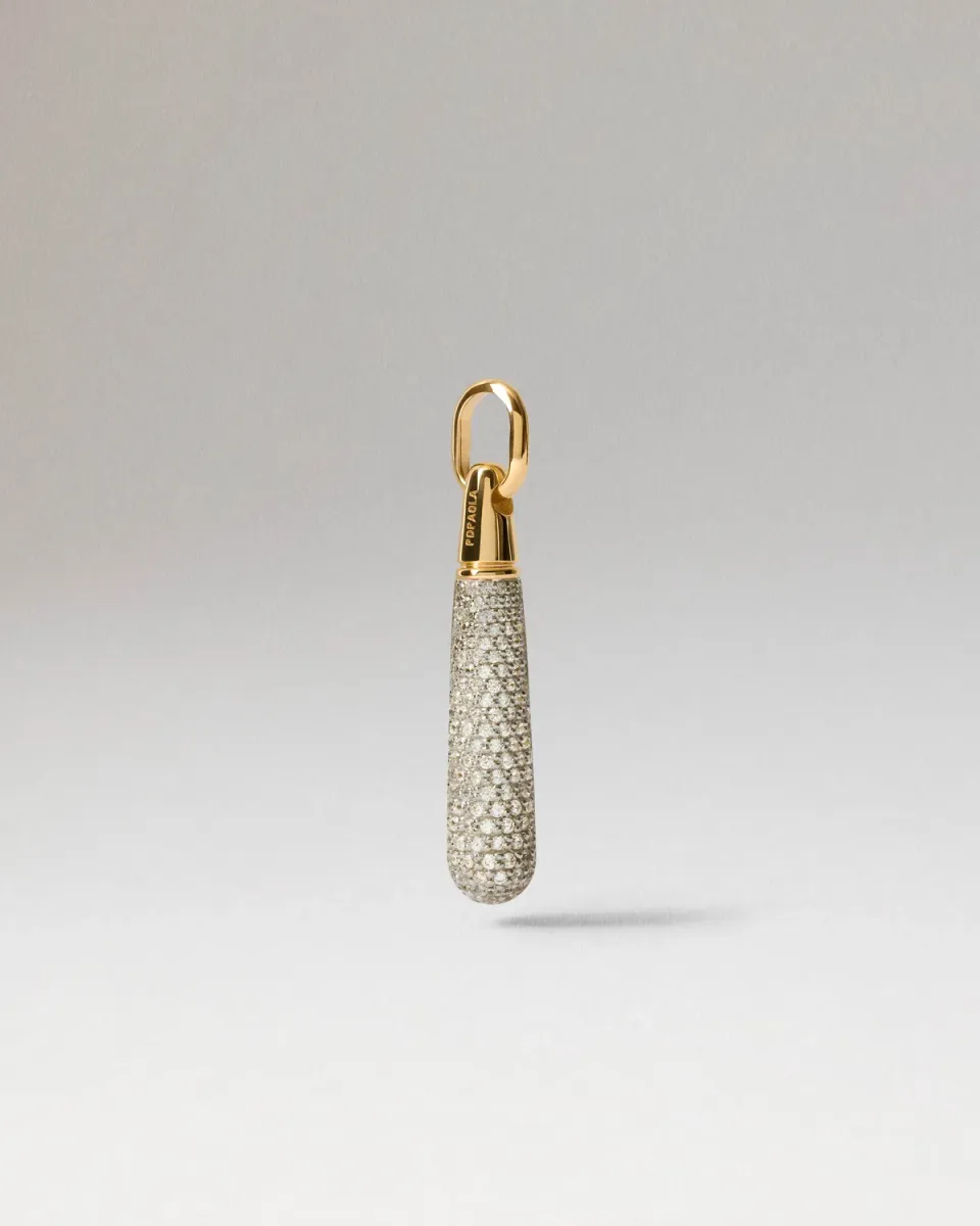 PDPAOLA Icons Pavé Large Drop pendentif doré