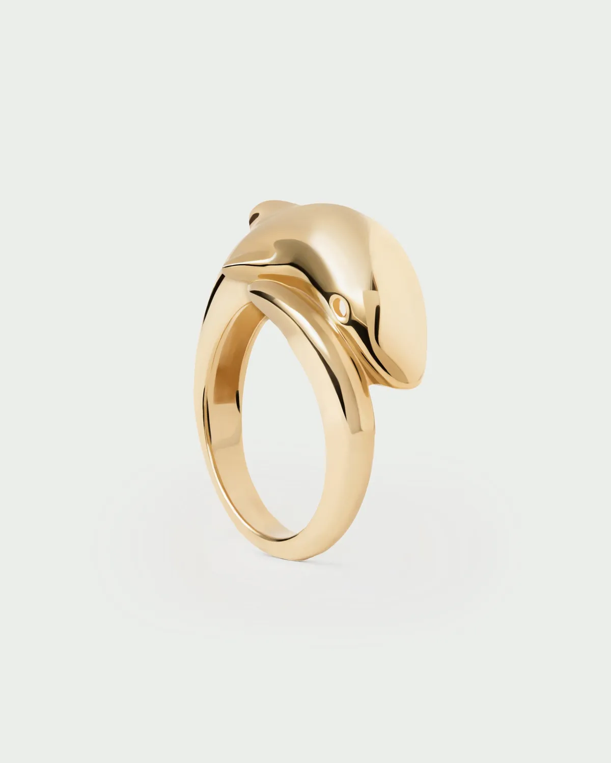 PDPAOLA Dolphin bague dauphin dorée